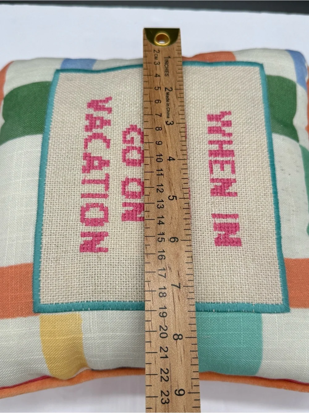 Sm Decorative Throw Pillow Perfect For  Airbnb ~ Guest Room Needlepoint Vacation